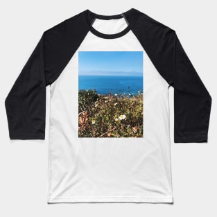 Tiny Daisies by Seaside Cliffs Baseball T-Shirt